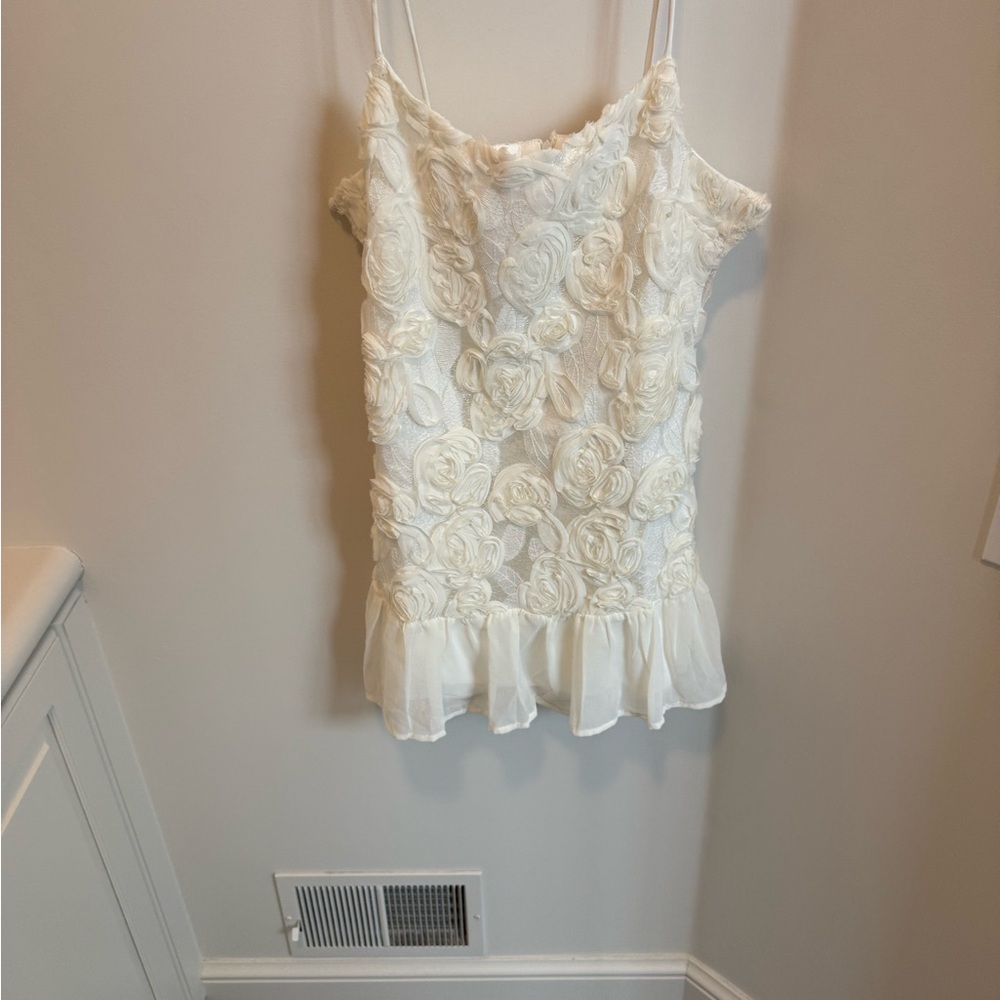 Chic White Floral Mini Dress